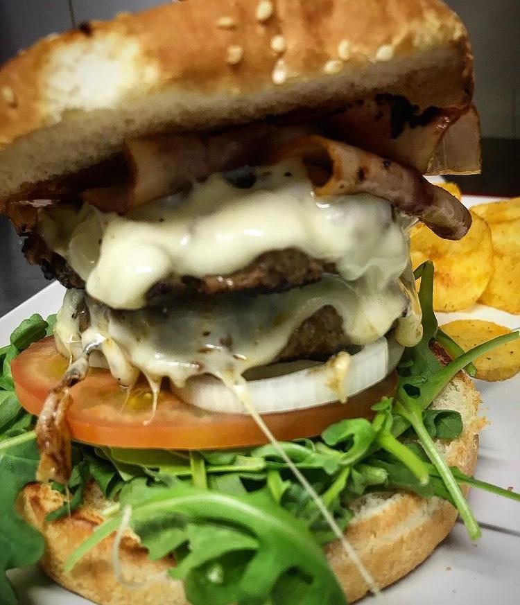 Mushroom and cheese burger