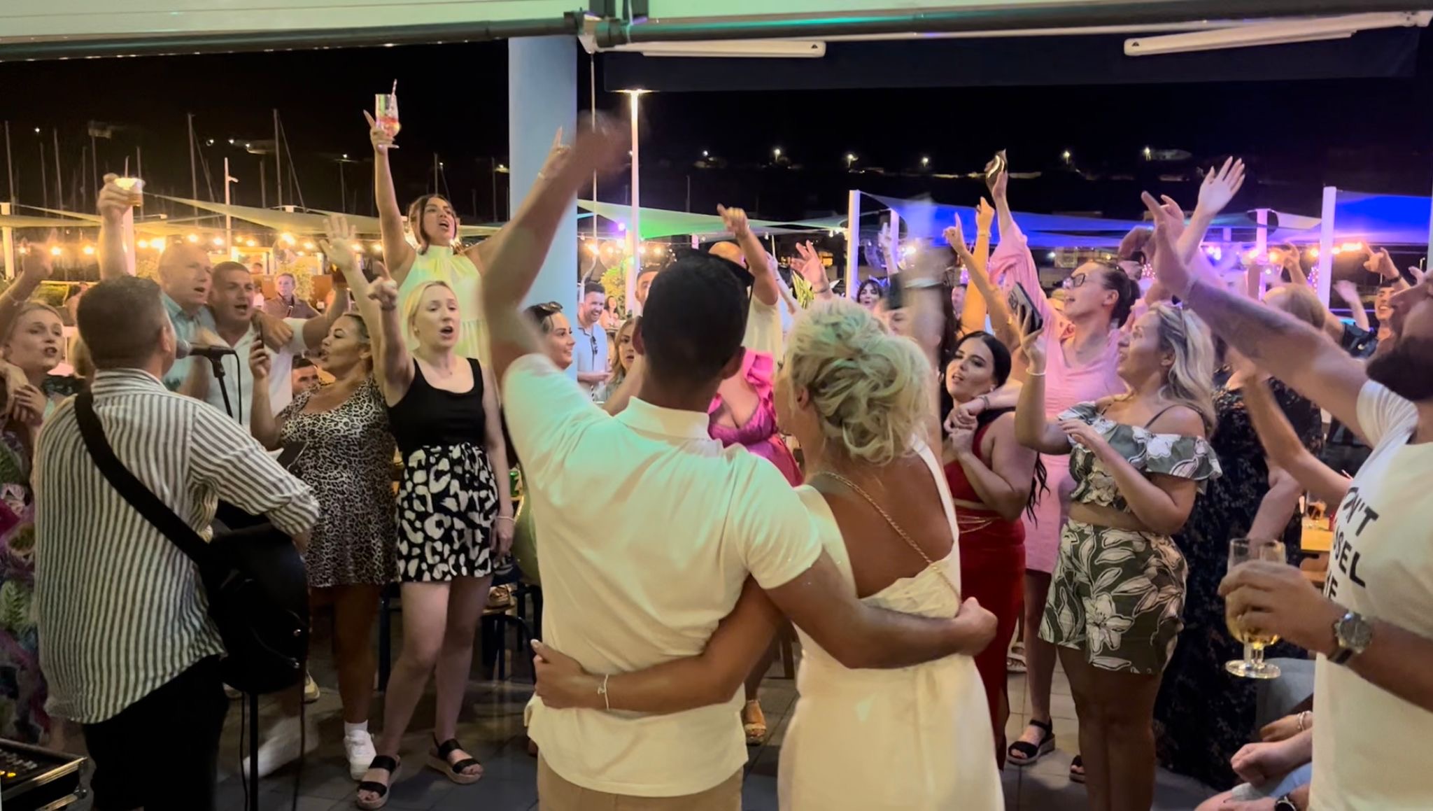 Lively celebration at a private event at Sharky's Bar